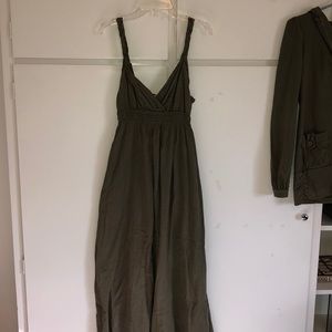 Ella Moss metallic gauze braided strap maxi dress